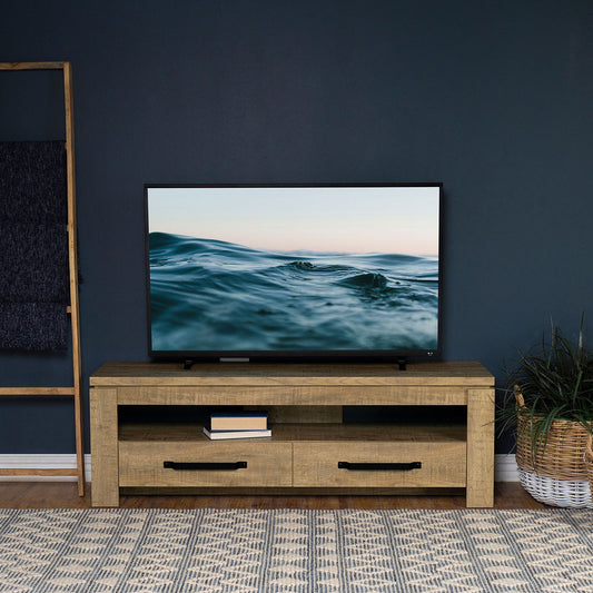 Tesoro - TV Stand With 2 Drawers - Mango Color