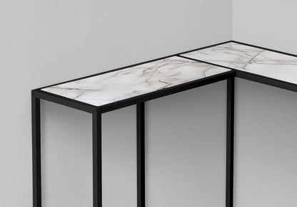Corner Accent Console Table For Entryway - White