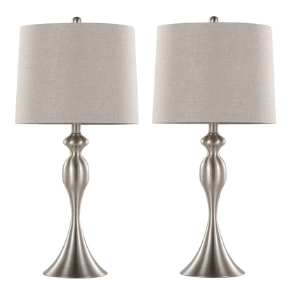 Ashland - Table Lamp (Set of 2) - Gray - Linen