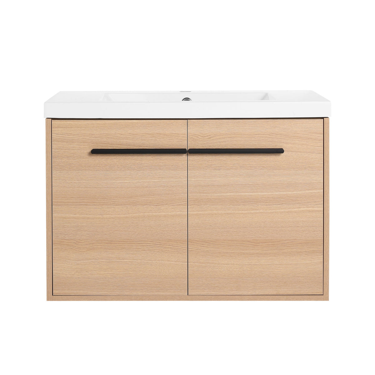 Bathroom Vanity Set With Resin Countertop Sink, 2 Doors