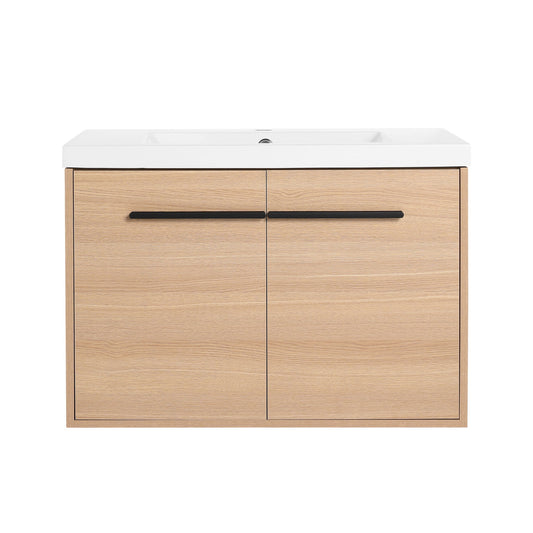 Bathroom Vanity Set With Resin Countertop Sink, 2 Doors