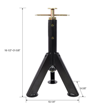 RV Adjustable Telescoping Stabilizer Jack Stand Supports Stabilizer, 16" To 30" (Set of 2) - Black