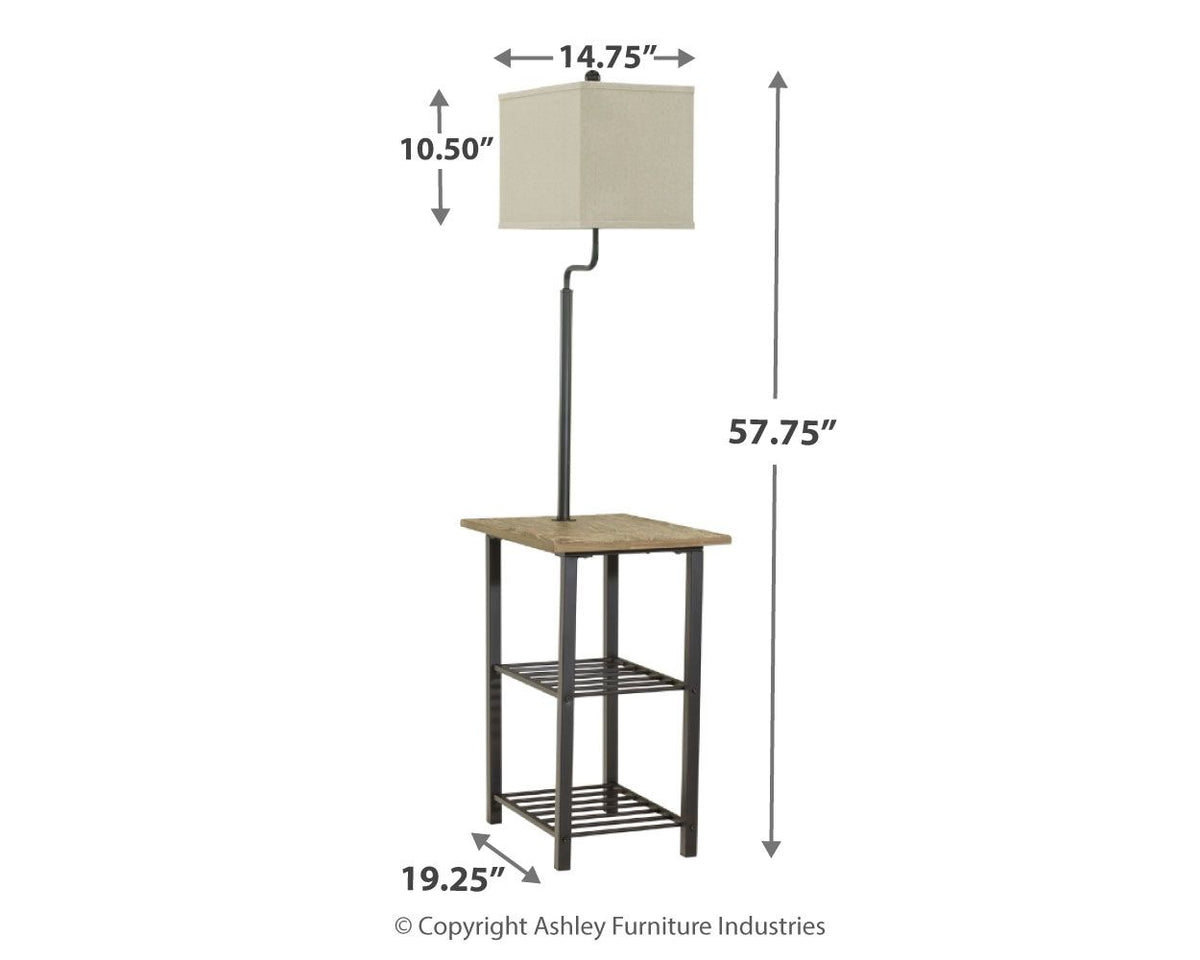 Shianne - Metal Tray Lamp  - Black