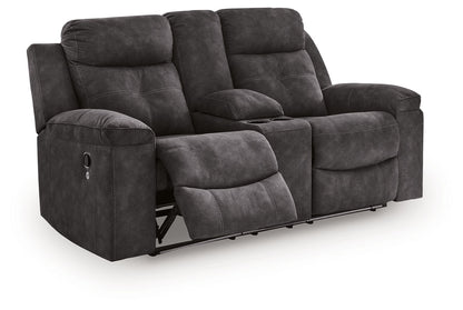 Brysonview - Double Reclining Loveseat With Console - Charcoal