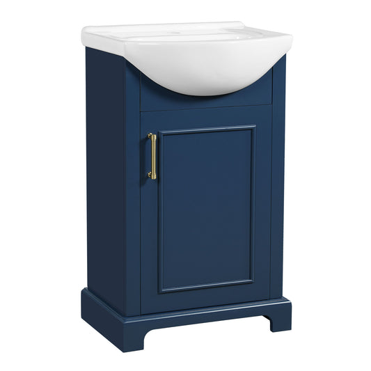 20" Bathroom Vanity With Bulged Sink, Freestanding Single Vanity Set, Soft Close Door