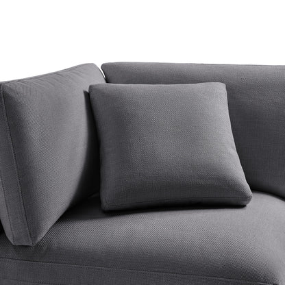 Cassandra - Corner Wedge Chair - Charcoal Gray