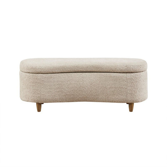 Bailey - Flip Top Storage Bench - Taupe