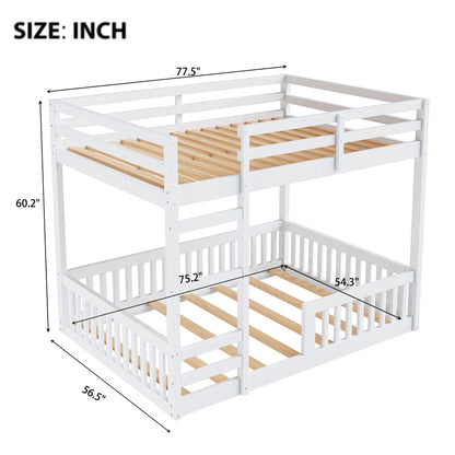 Stylish Bunk Bed With Ladder And Guardrails
