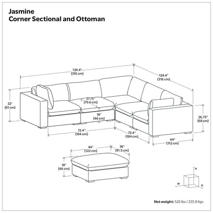 Jasmine - Handcrafted Sofa And Ottoman