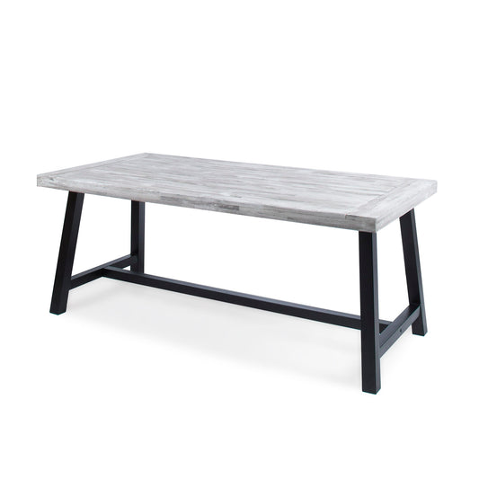 Outdoor Sandblast Finish Acacia Wood Dining Table