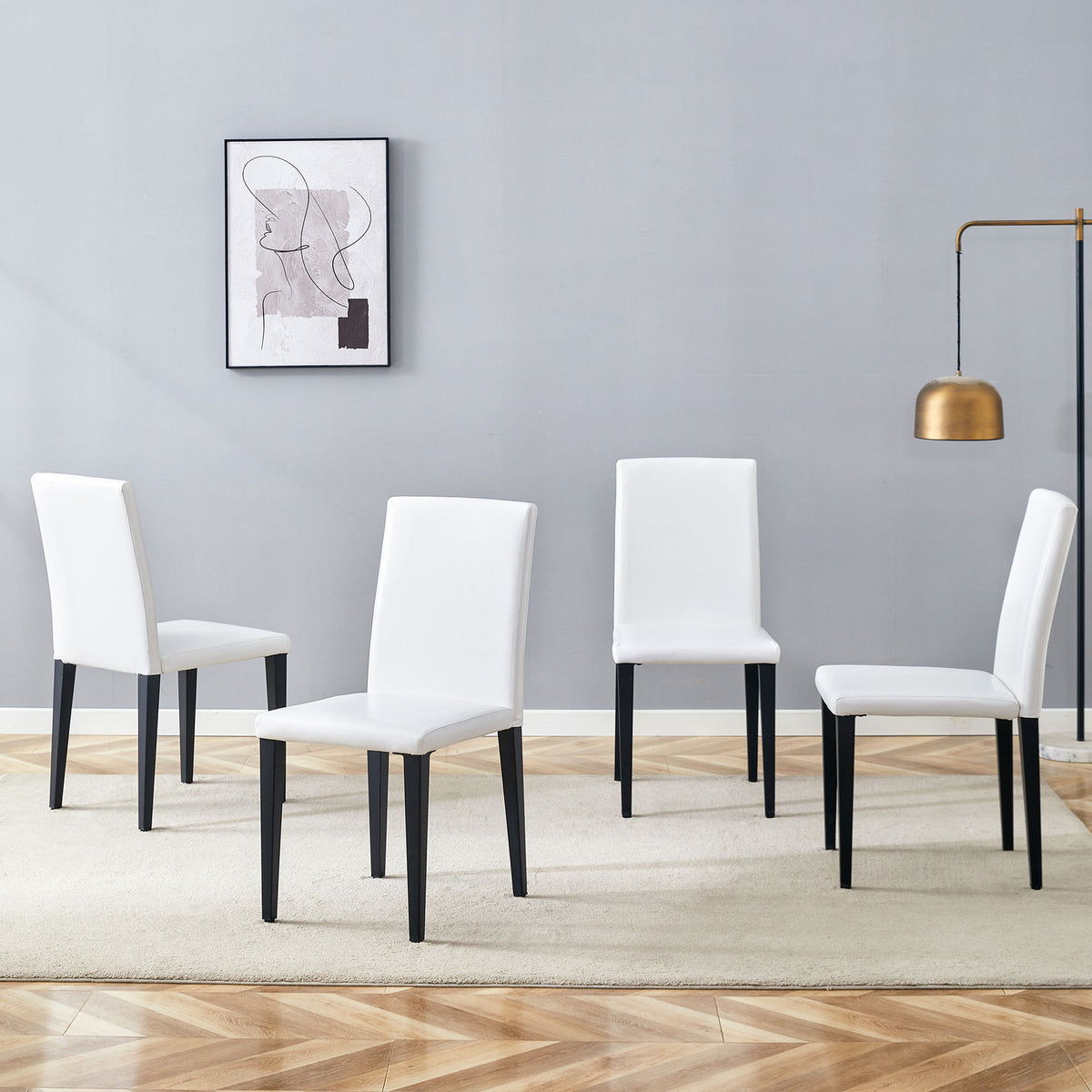 Versatile Dining Chairs With Comfortable Design And Metal Legs