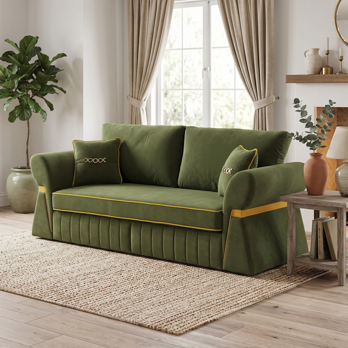 3 Seater Sofa & Pocket Coils And Foam Cushion