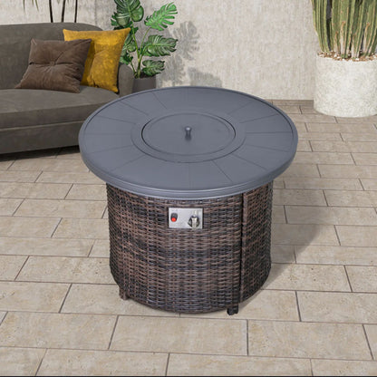 Propane Outdoor Fire Pit Table - Espresso