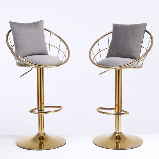 Unique Design Bar Chair, 360 Degree Rotation, Adjustable Height, Suitable For Dining Room And Bar