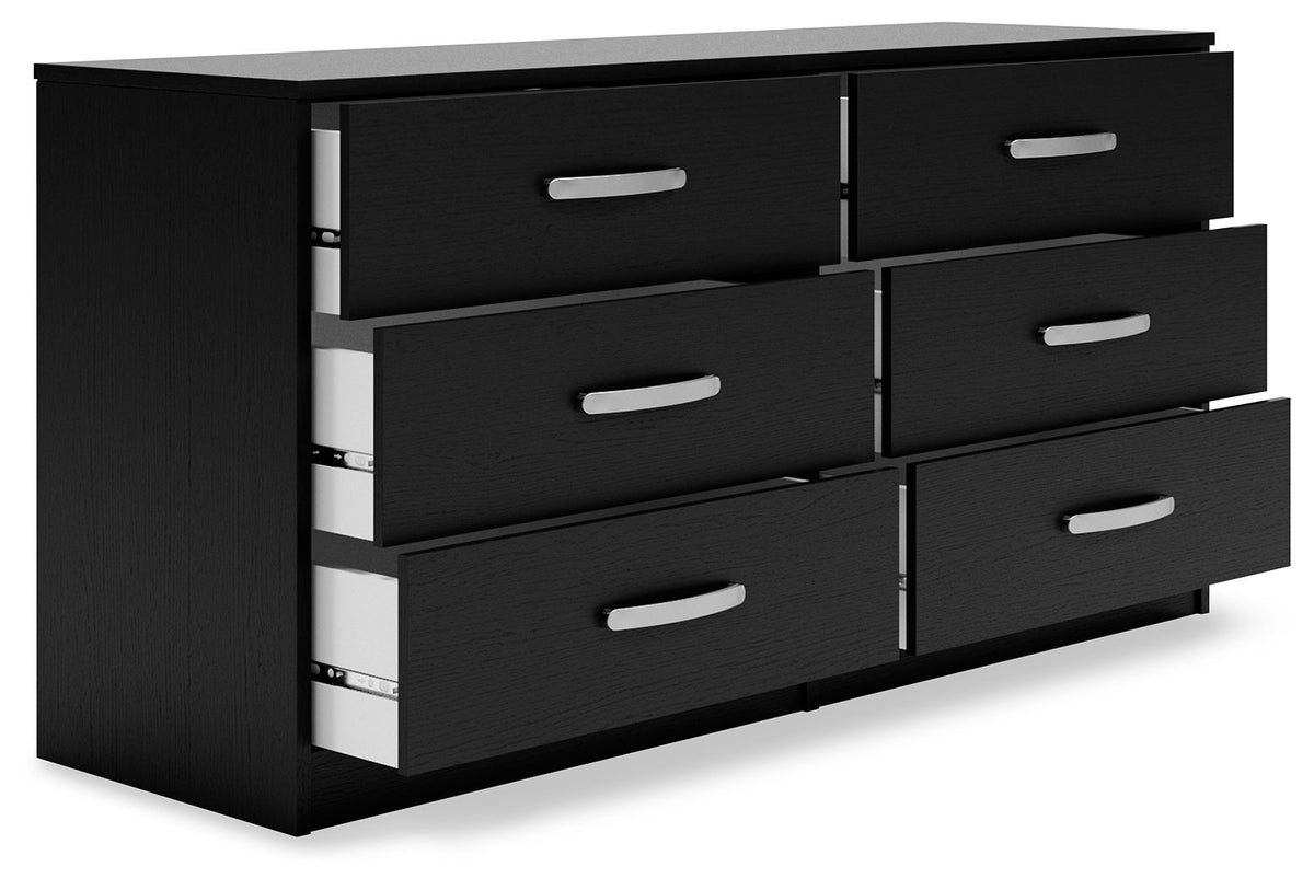 Finch - Six Drawer Dresser - Black