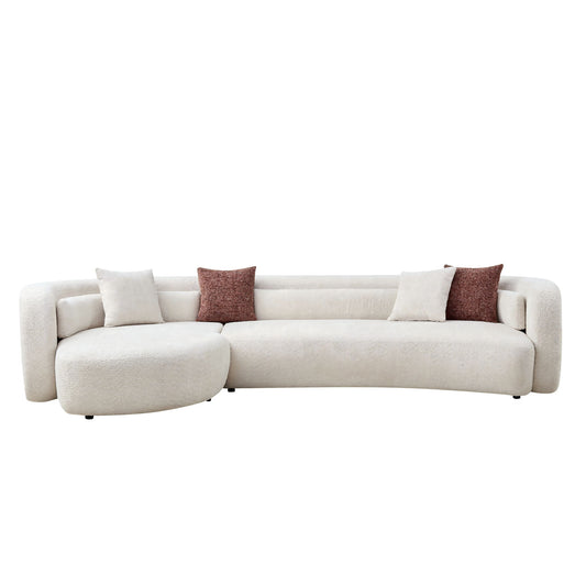 Curved Sectional Sofa, L - Shape Modular Chaise
