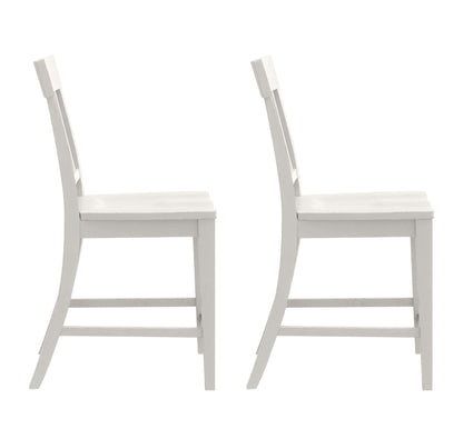 Slat Back Counter Stools (Set of 2) - White