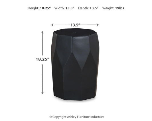 Rhysworth - Indoor/Outdoor Stool - Black
