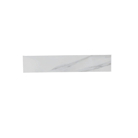 Sintered Stone Bathroom Vanity Top With 4" Backsplash And 22" Sidesplash - Carrara White