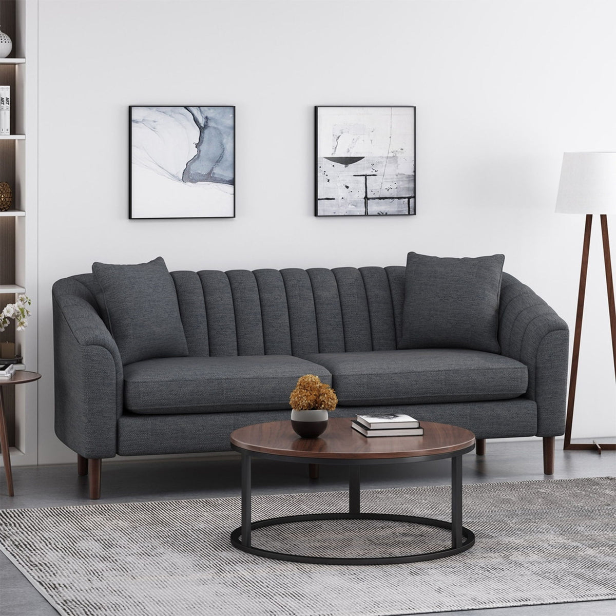 Contemporary 3 Seater Sofa With Accents
