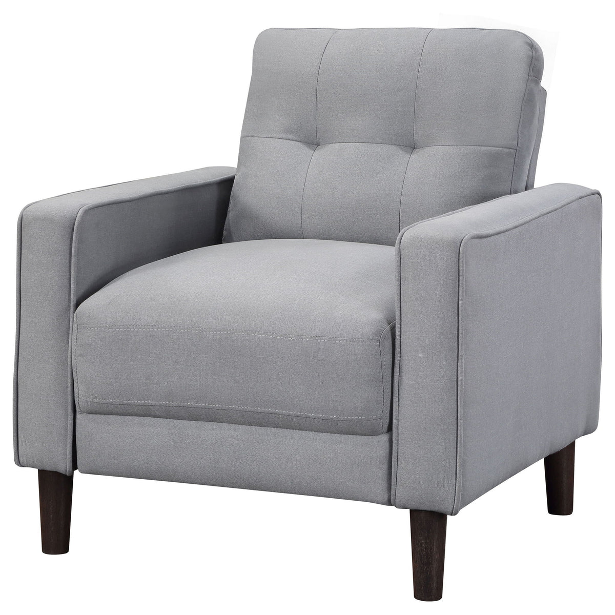 Harvey - Upholstered Tufted Accent Chair - Gray