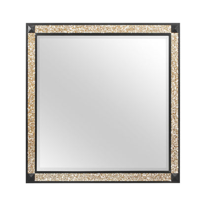 Lively - Mirror With Glitter Detail - Black