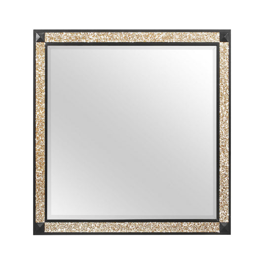Lively - Mirror With Glitter Detail - Black