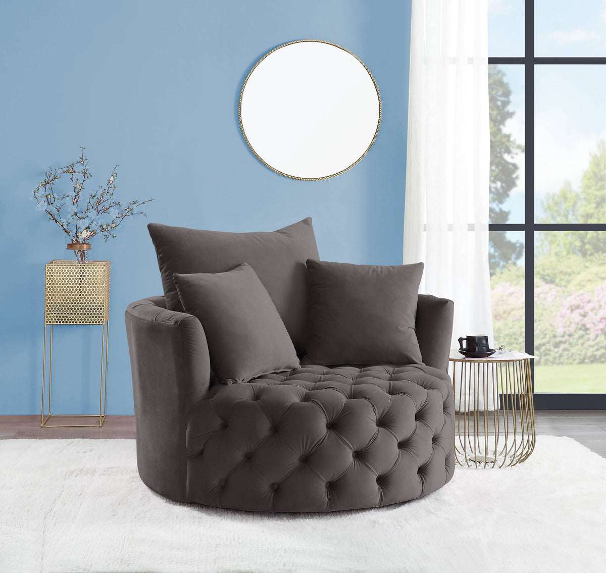 Zunyas - Accent Chair With Swivel