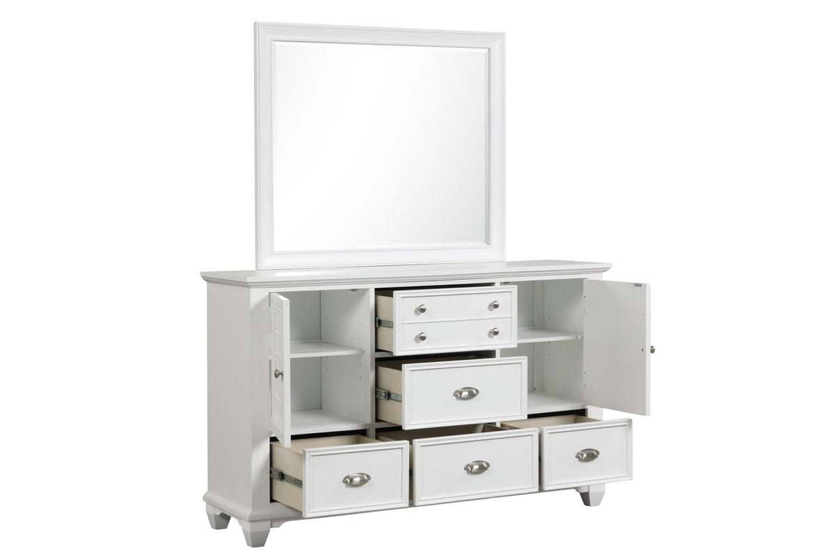 Jamestown - Landscape Mirror - White