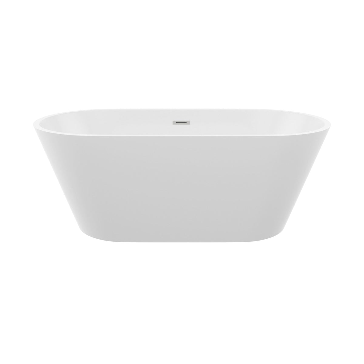 Gloss Freestanding Bathtub With Drain, Stand Alone Soaking Tub