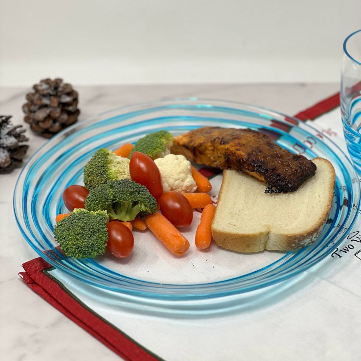Designer Swirl Acrylic Dinner Plates (Set of 4)