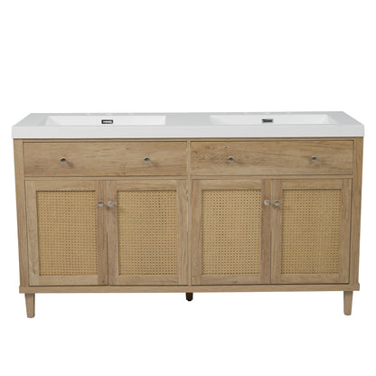 Bathroom Vanity With Double Sink, Large Storage Space