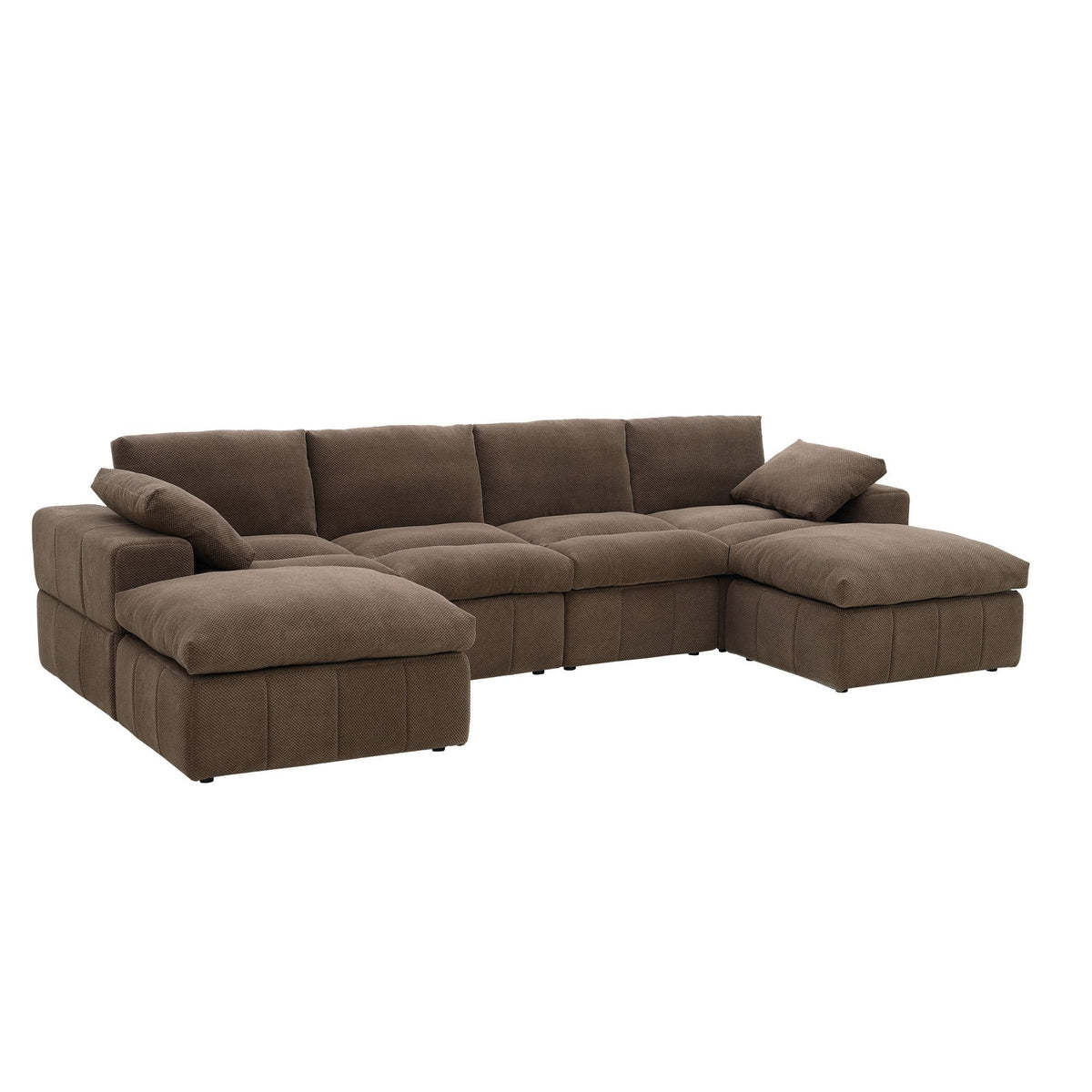 Sectional, Large Arms, Toss Pillows Included