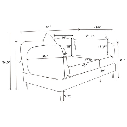 Repley - Track Arm Loveseat