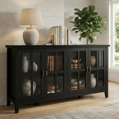 Artisan - Handcrafted Wide 4 Door Storage Cabinet