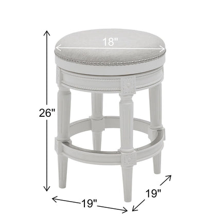 Rustic Elegance Backless Swivel Stool