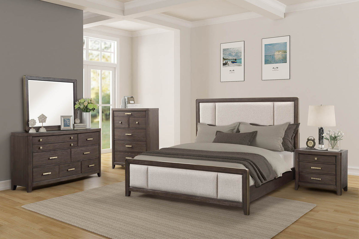 6 Drawer Dresser - Antique Brown