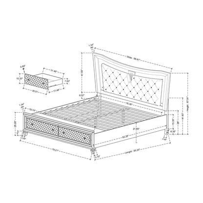Cross - Elegant Design Bed With LED