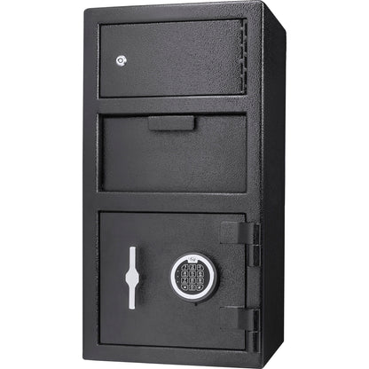 Large Locker Depository Safe With Digital Keypad 0 72 0 78 Cubic Ft - Black