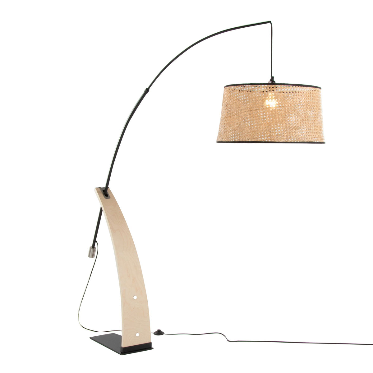 Robyn - Salon Floor Lamp - Natural / Black