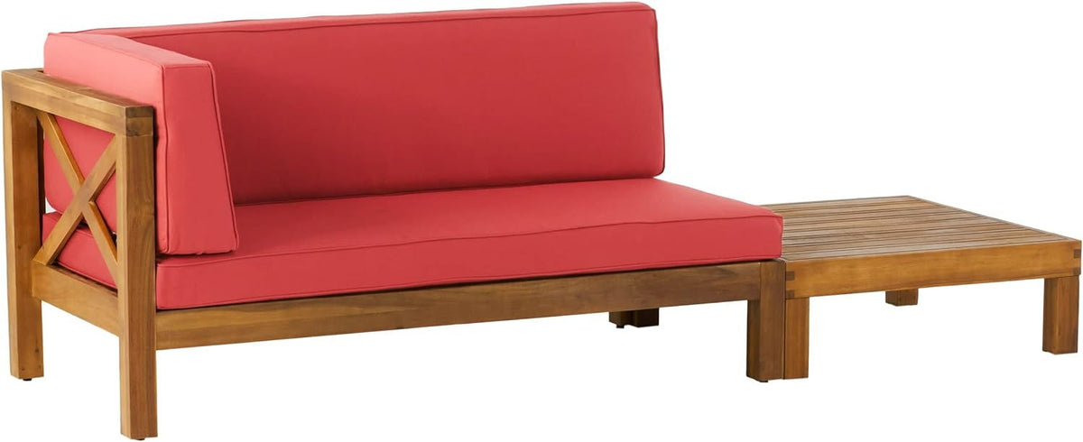 Brava - X Back Corner Bench With Coffee Table