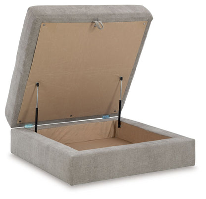 Aslan Court - Ottoman With Storage - Pebble