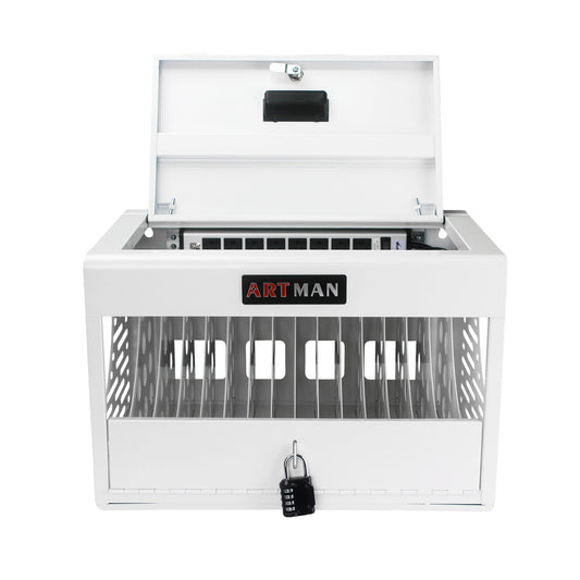 16 Bay Charging Cabinet For Laptop book, Locking Charging Station