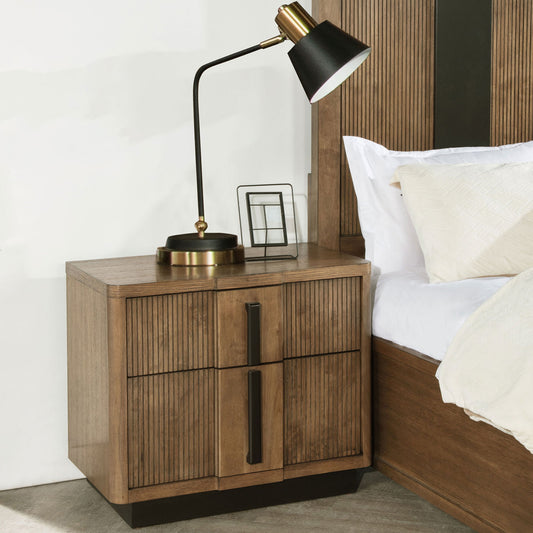 Moraga - 2 Drawer Nightstand - Ash Brown