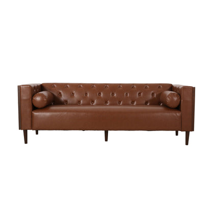 Contemporary 3 Seater Sofa With Tufted Design