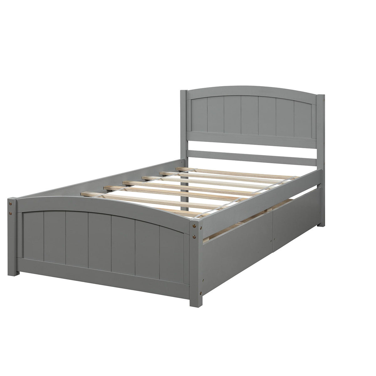 Platform Bed & Headboard, Footboard And Wood Slat Support