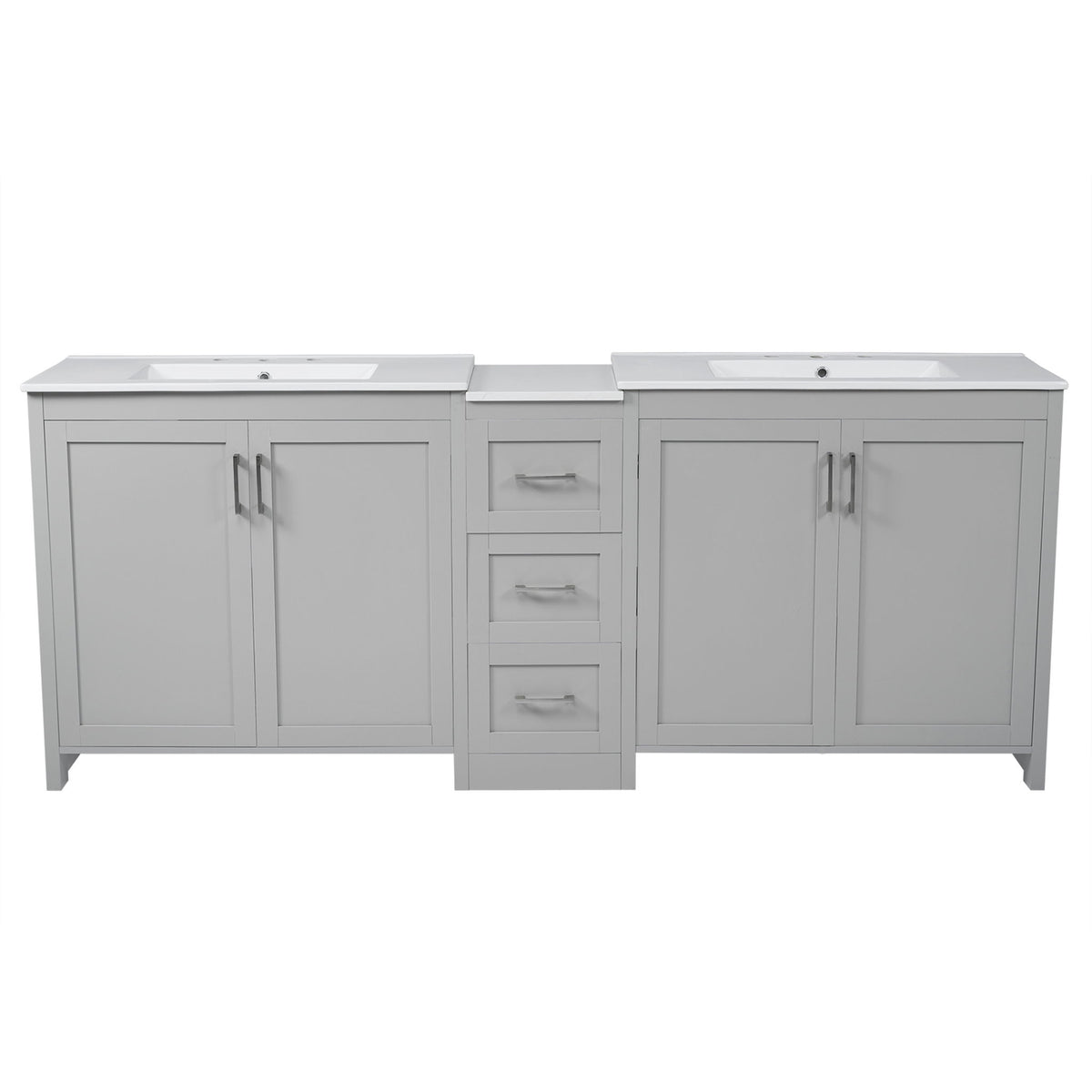 Double Sink Bathroom Vanity With Quartz Countertop