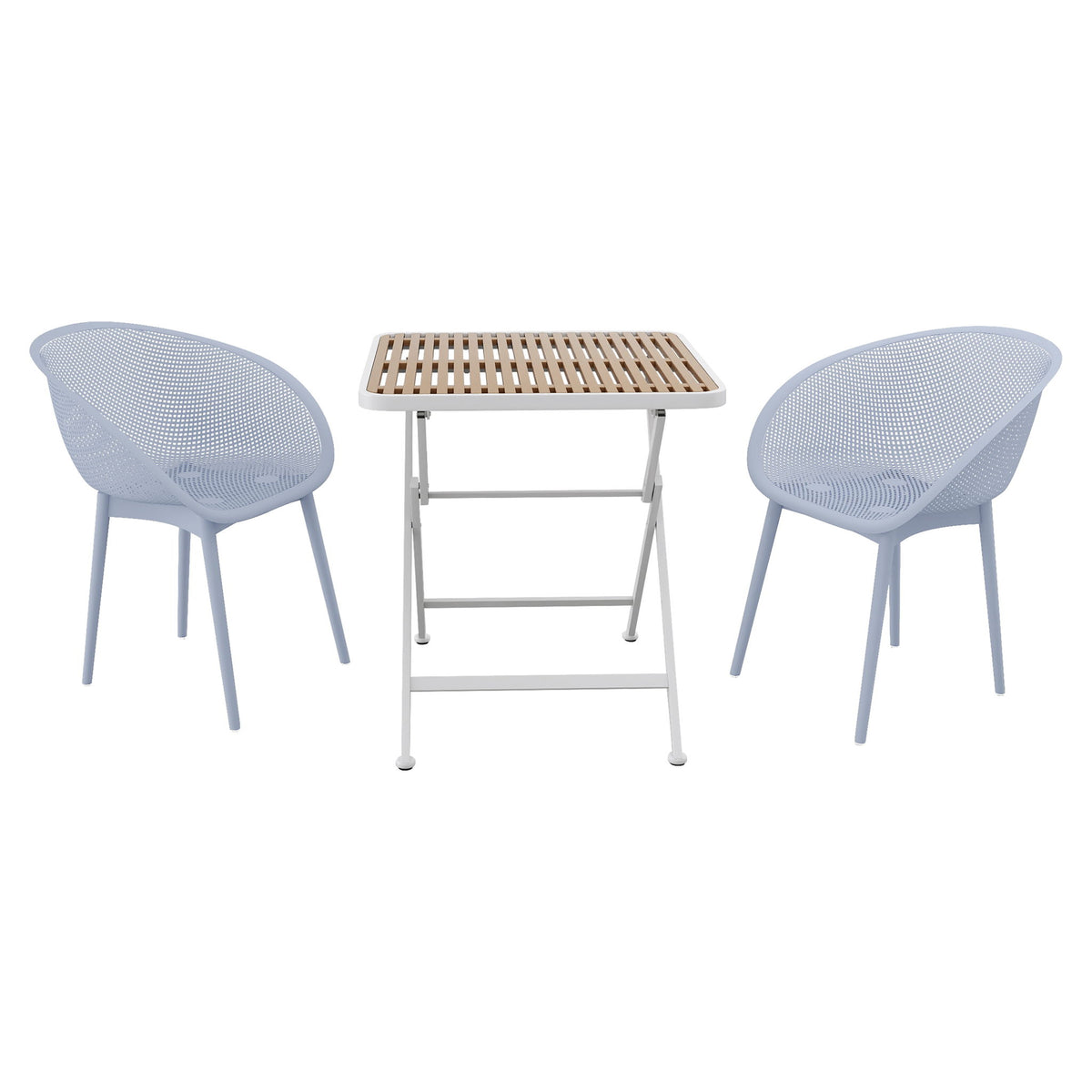 2 Pack Lounge Chair Set & Folding Square Table