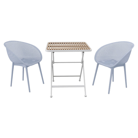2 Pack Lounge Chair Set & Folding Square Table