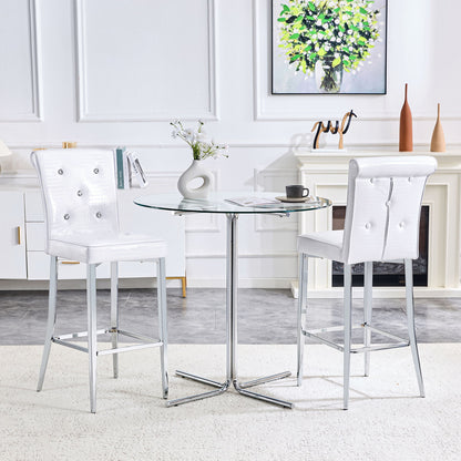 Bar Chairs & Crystal Clasp Design (Set of 2)